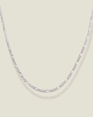 Sterling Silver Figaro Necklace - 16"