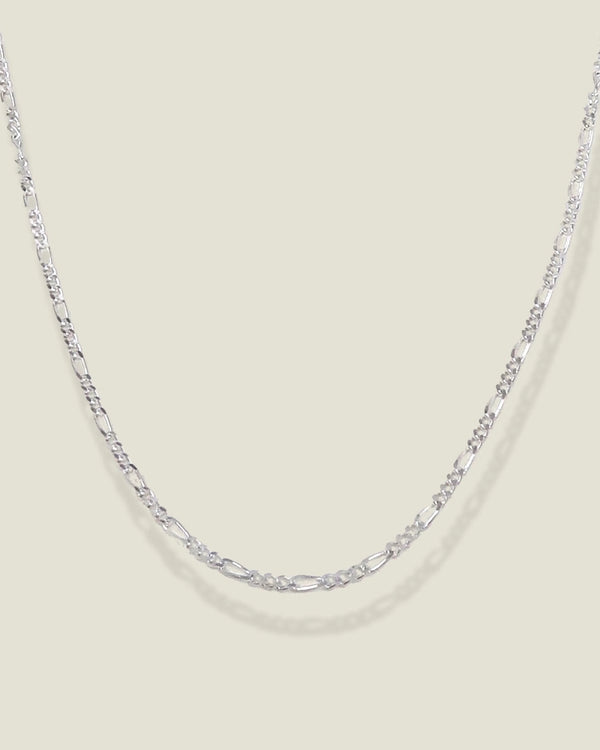 Sterling Silver Figaro Necklace - 16"