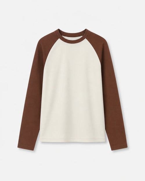 The Long Sleeve Ragland Tee - Brown