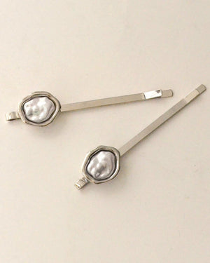 Freshwater Pearl Metal Hair Bobby Pins
