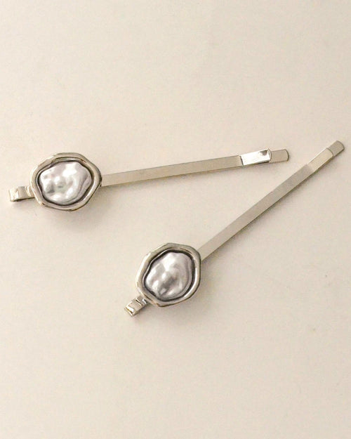 Freshwater Pearl Metal Hair Bobby Pins