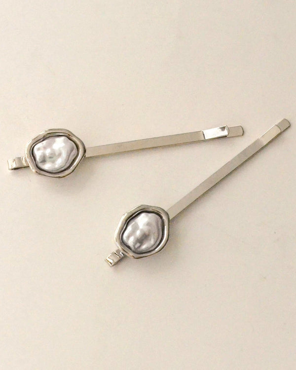 Freshwater Pearl Metal Hair Bobby Pins