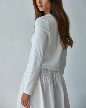 Ribbed Sleeve Cardigan