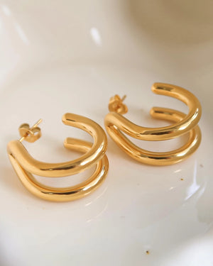 Lucille Double C Hoop Earring