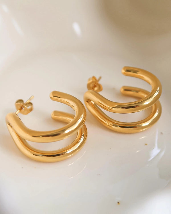 Lucille Double C Hoop Earring