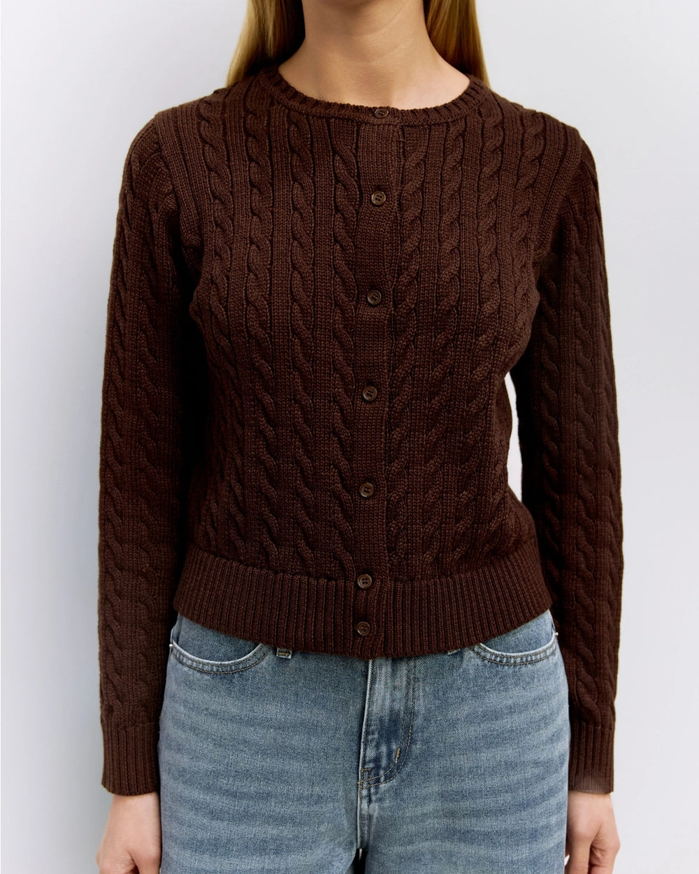 The Cotton Cable Knit Cardigan