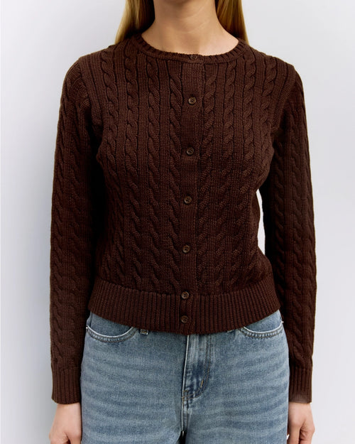 The Cotton Cable Knit Cardigan