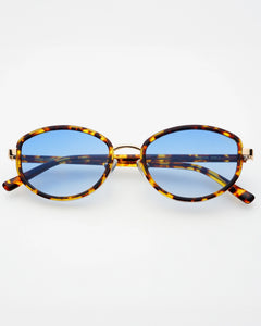 Jordan Oval Sunglasses - Tortoise/Blue