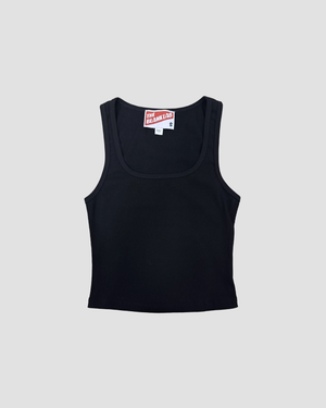 Cropped Square Neck Sleeveless Top