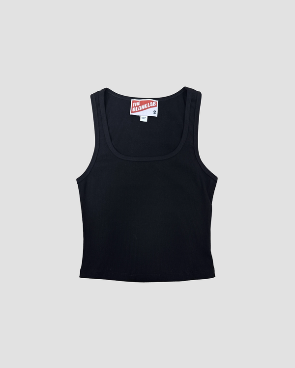 Cropped Square Neck Sleeveless Top
