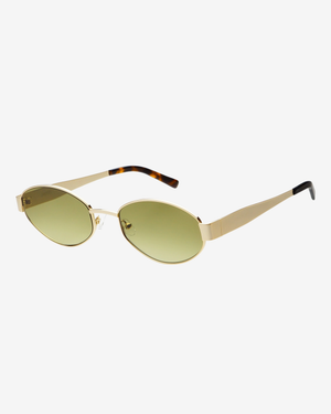 Soho Oval Sunglasses - Gold/Green