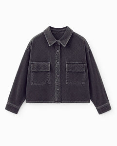 Corduroy Cropped Shirt - Ash
