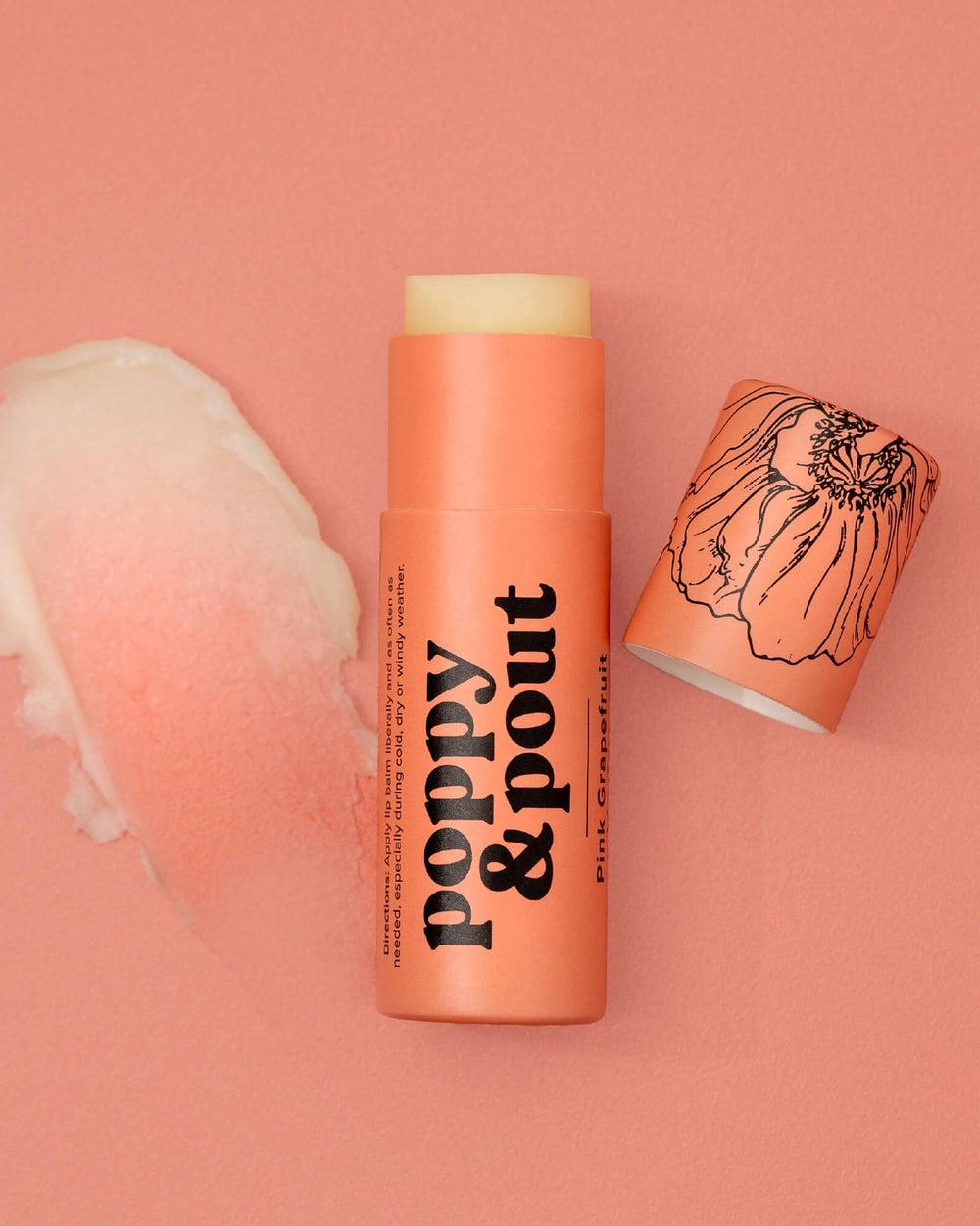Poppy & Pout Lip Balm: Pink Grapefruit
