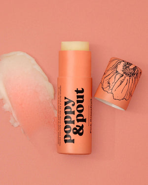 Poppy & Pout Lip Balm: Pink Grapefruit