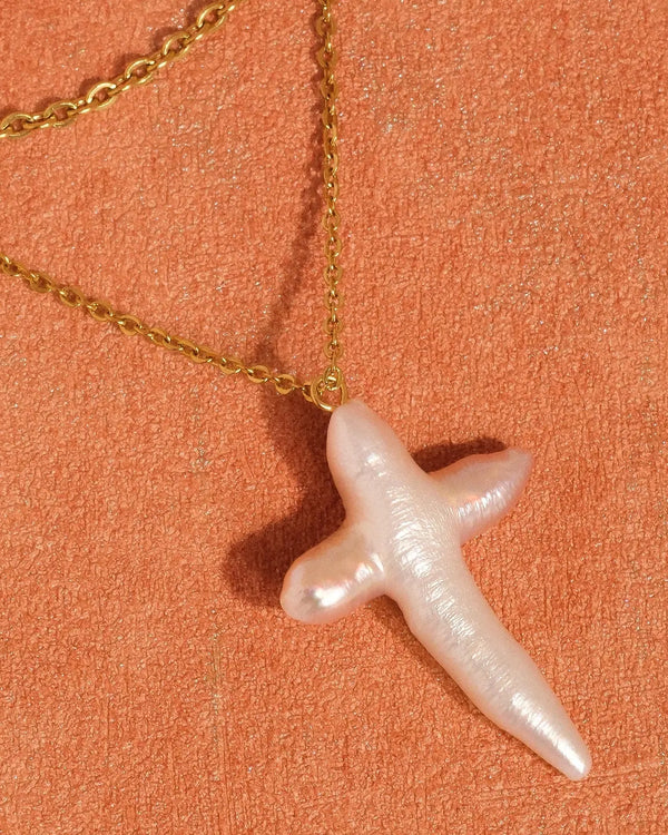 Pearl Cross Necklace