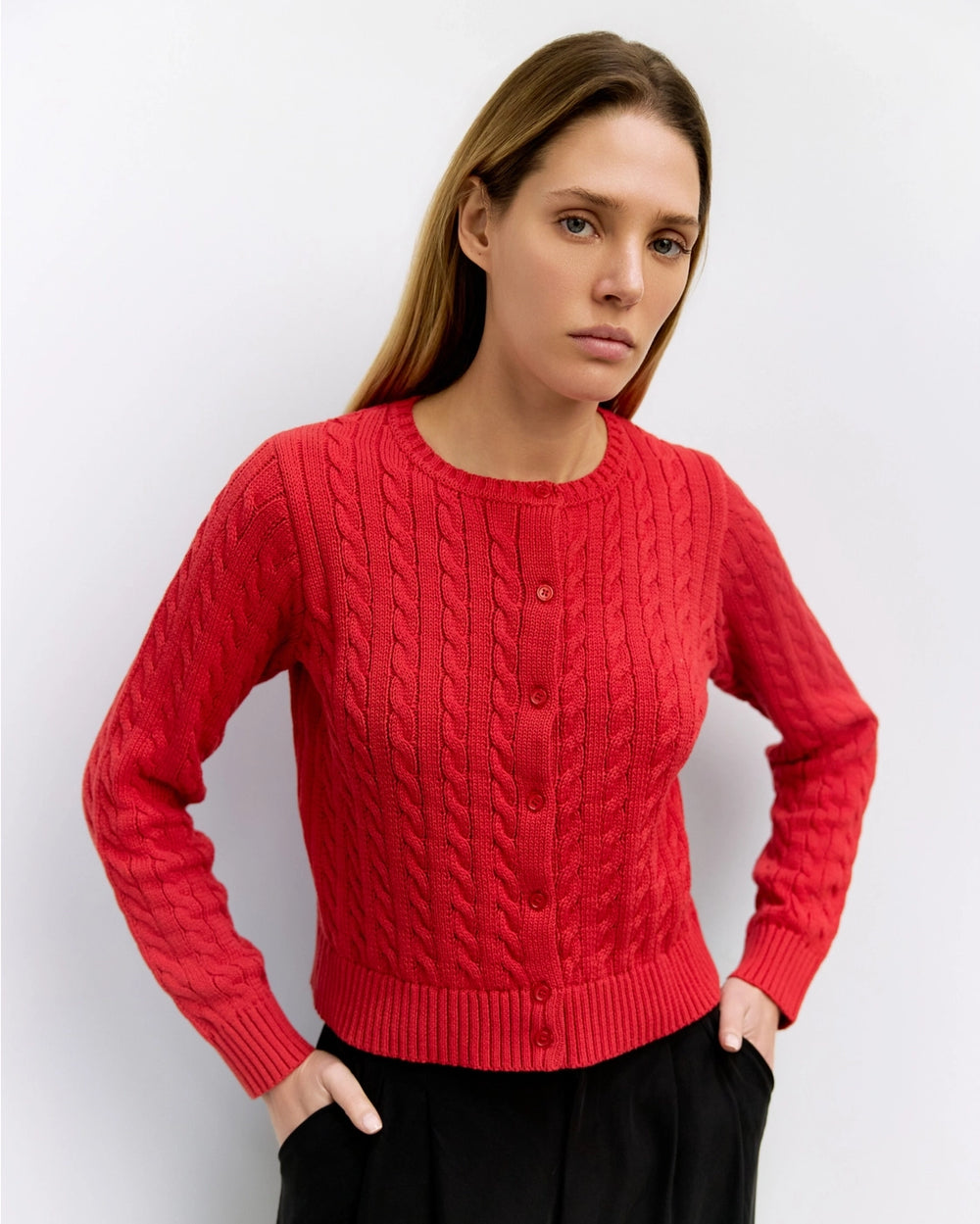 The Cotton Cable Knit Cardigan