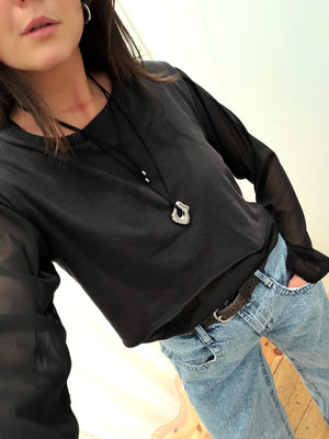 Leather Cord Pendant Necklace