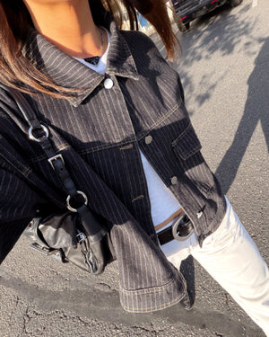 Pinstripe Twill Jacket