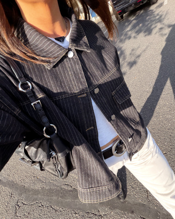 Pinstripe Twill Jacket