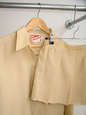 The Oversized Stripe Button Long Sleeve Shirt