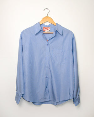 The Oversized Stripe Button Long Sleeve Shirt