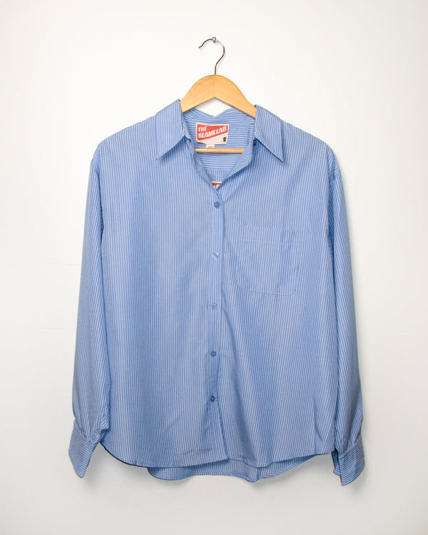 The Oversized Stripe Button Long Sleeve Shirt