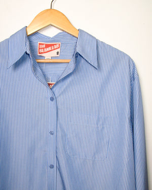 The Oversized Stripe Button Long Sleeve Shirt