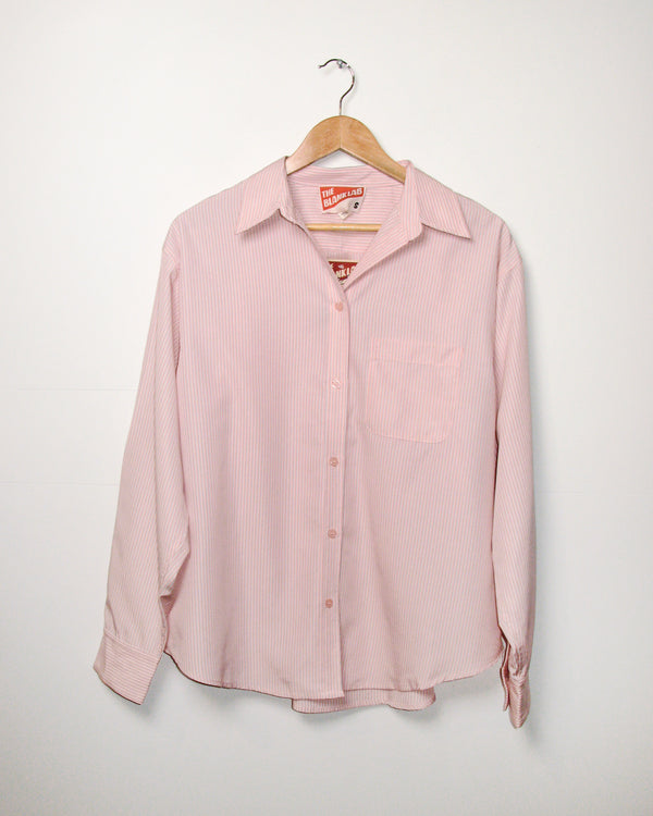 The Oversized Stripe Button Long Sleeve Shirt