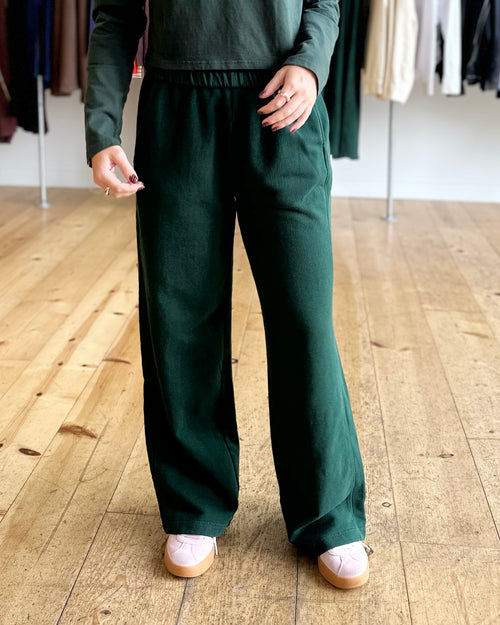 Cotton Wide Leg Sweats