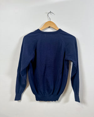 Vintage Navy Wool Cardigan