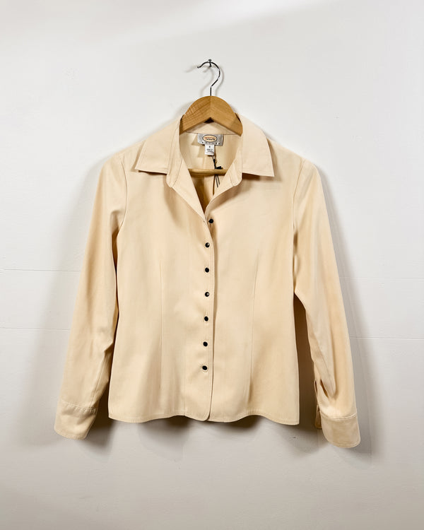 Vintage Yellow Snap Top