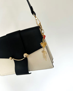 Heart, Bow and Strawberry Bag Charm