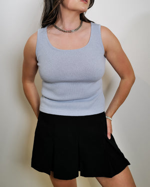 Vintage St John Knit Tank - Sky Blue