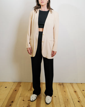 Vintage Calvin Klein Wool Blazer - Cream