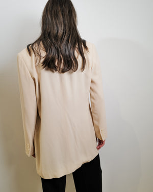 Vintage Calvin Klein Wool Blazer - Cream