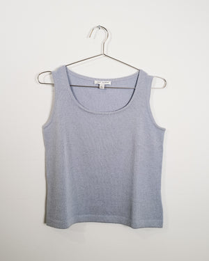 Vintage St John Knit Tank - Sky Blue