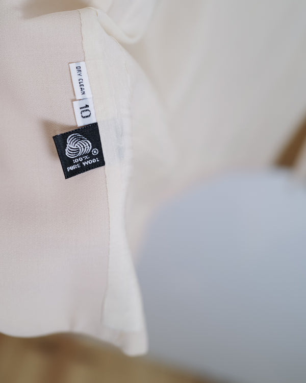Vintage Calvin Klein Wool Blazer - Cream