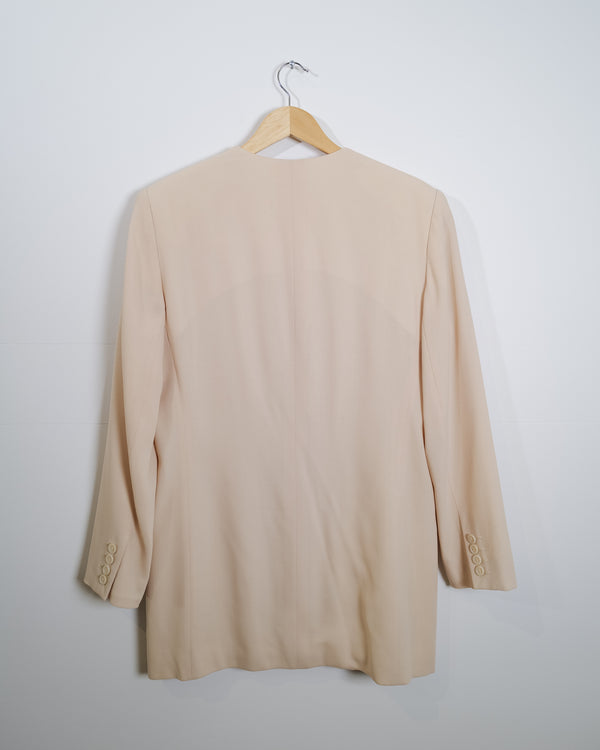 Vintage Calvin Klein Wool Blazer - Cream