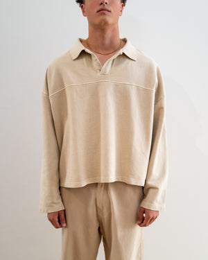 Cotton Rugby Collared Shirt - Acid Wash