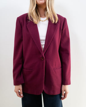 Vintage Wool Burgundy Blazer