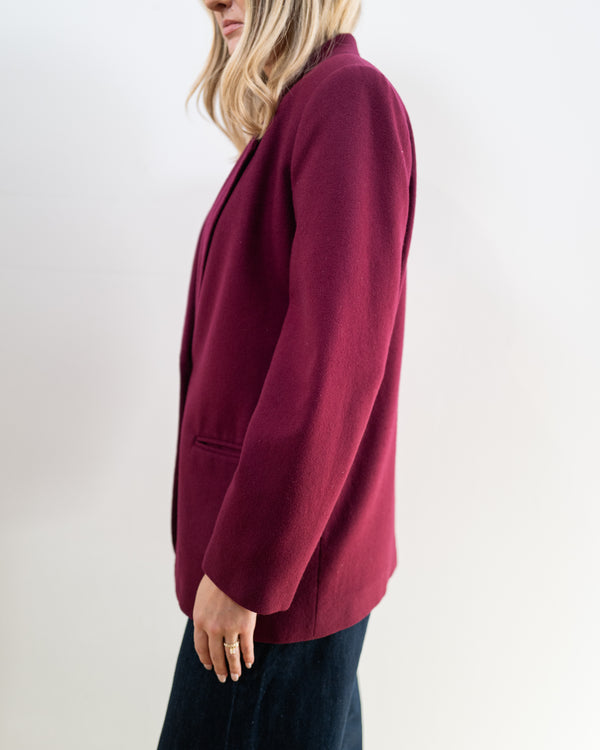 Vintage Wool Burgundy Blazer
