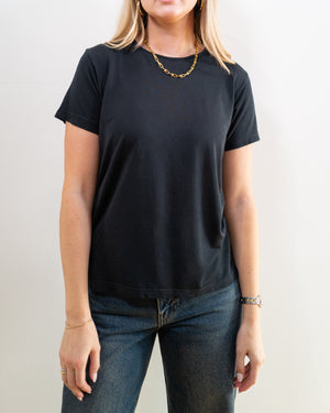 Vintage Black Silk Top