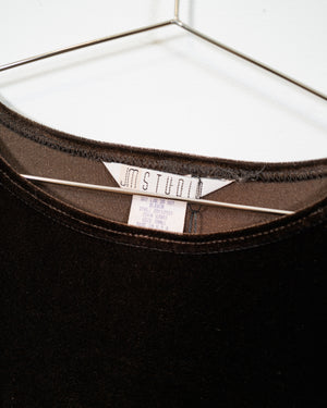 Vintage Brown Velvet Top