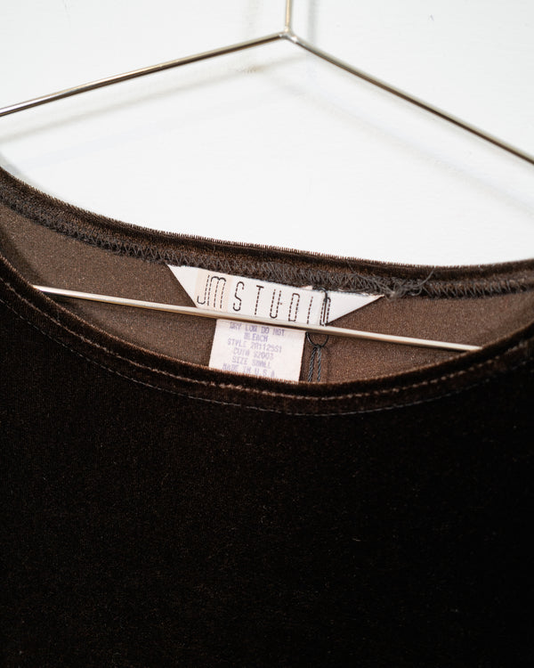 Vintage Brown Velvet Top