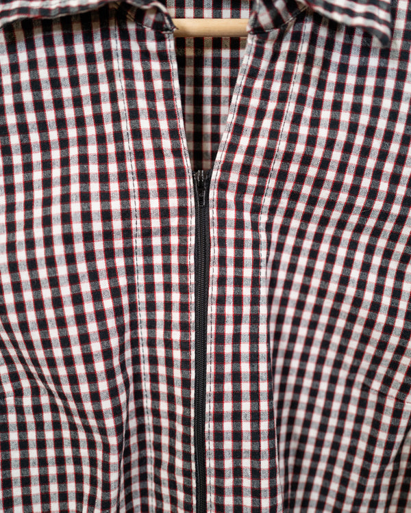 Gingham Zip Top