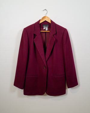 Vintage Wool Burgundy Blazer