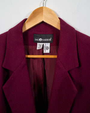 Vintage Wool Burgundy Blazer