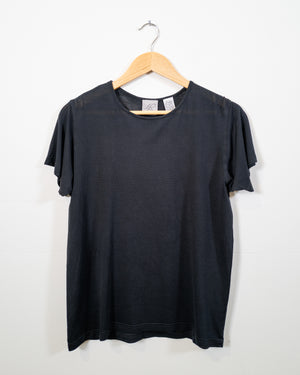 Vintage Black Silk Top