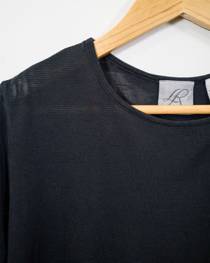 Vintage Black Silk Top