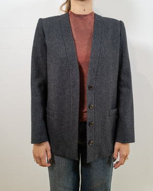 Vintage Charcoal Gray Blazer